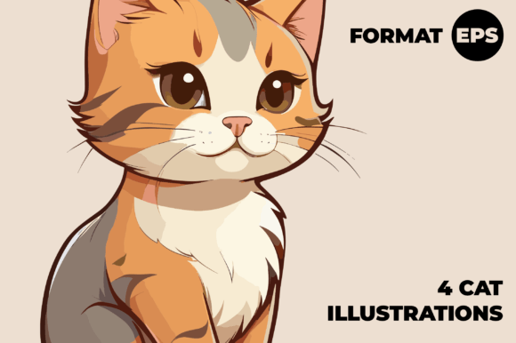 4 Cat Illustrations: A Playful Addition to Your Design Toolkit