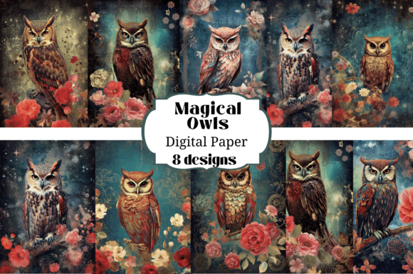 8 Magical Owl Backgrounds Illustrations for Enchanting Designs