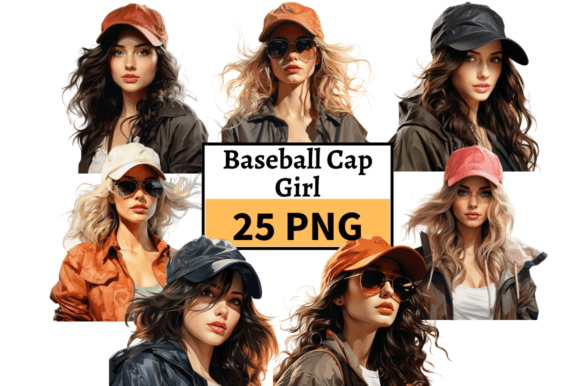 Baseball Cap Girl Illustrations: Modern Chic for Your Projects
