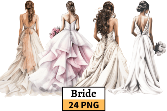 Bridal Elegance in Design: The Bride Clipart Bundle