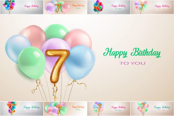 Celebrate in Style: Designing with Happy Birthday Illustrations, 7 Year