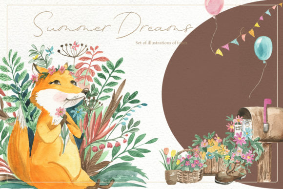 Charming Fox Illustrations for Creative Summer Projects