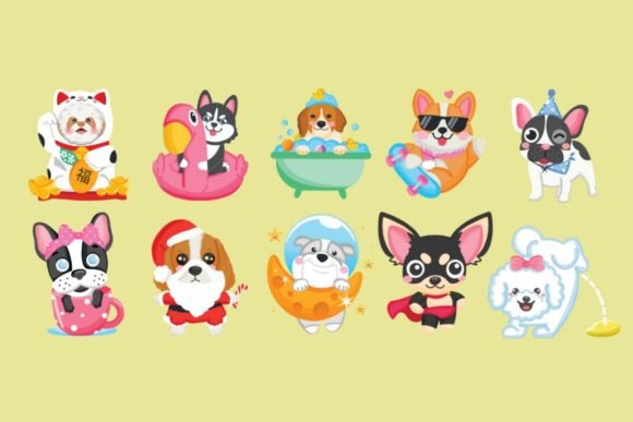 Cute Dog Illustrations Premium: Your Go-To Design Asset
