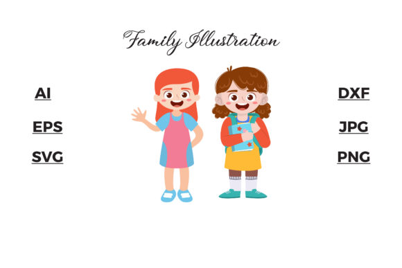 Family Illustrations Vector: Versatile Design for Modern Projects