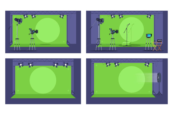 Green Screen Magic: A Futuristic Illustration Set