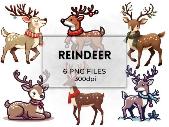 Reindeer Christmas Clipart: Your Go-To Festive Design Asset