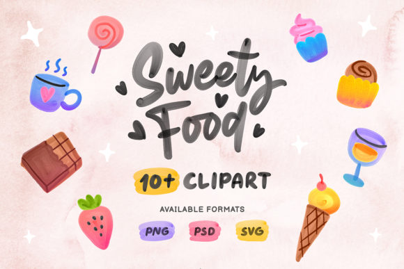 Sweety Food Clipart Illustrations: A Design Toolkit for Visual Storytelling