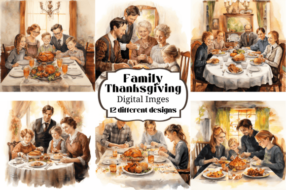 Thanksgiving Dinner Family Illustrations: A Designer's Guide