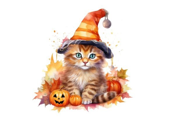 Unlocking Spooky Cute Designs with Magic Kittens Halloween Illustrations